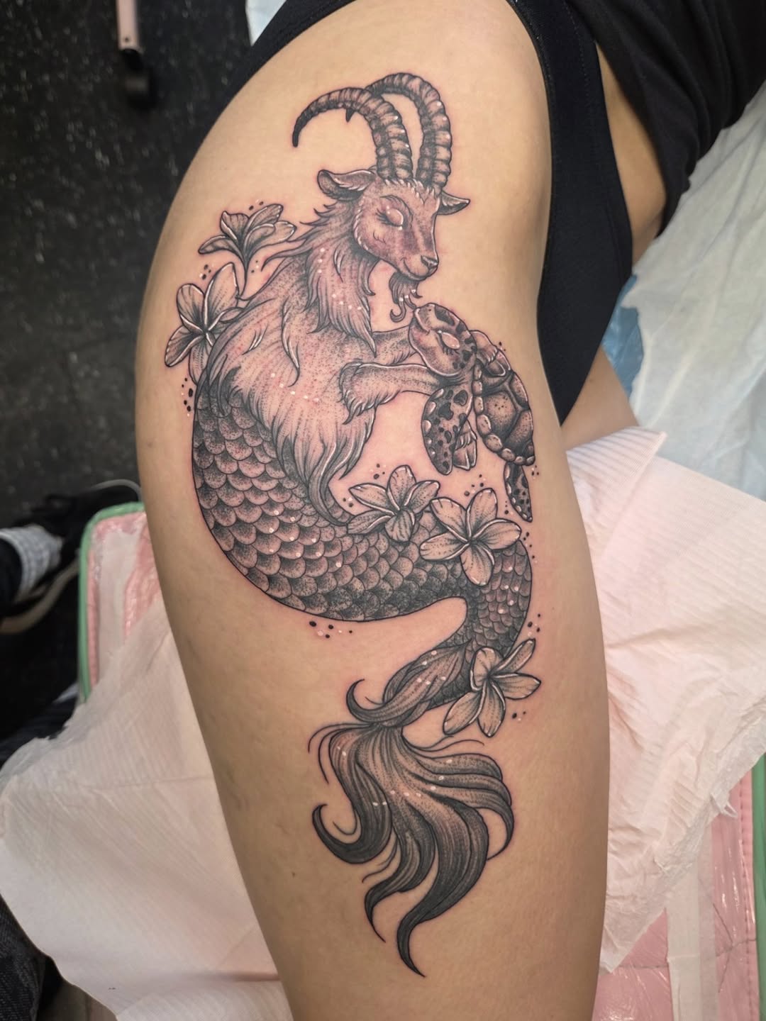 Tattoo by @you_aint_seen_muffins_yet β black_and_grey, illustrative
