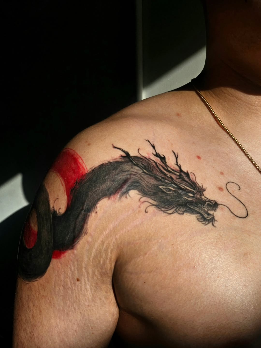 Tattoo by @macchiato.ink โ japanese_irezumi, black_and_grey
