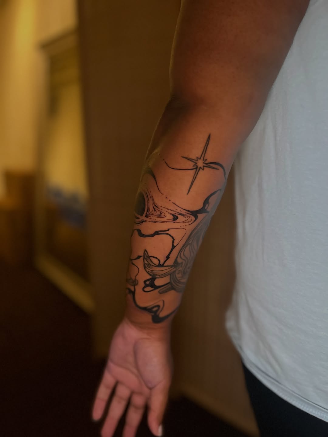 Tattoo by @sick_brat — blackwork, illustrative
