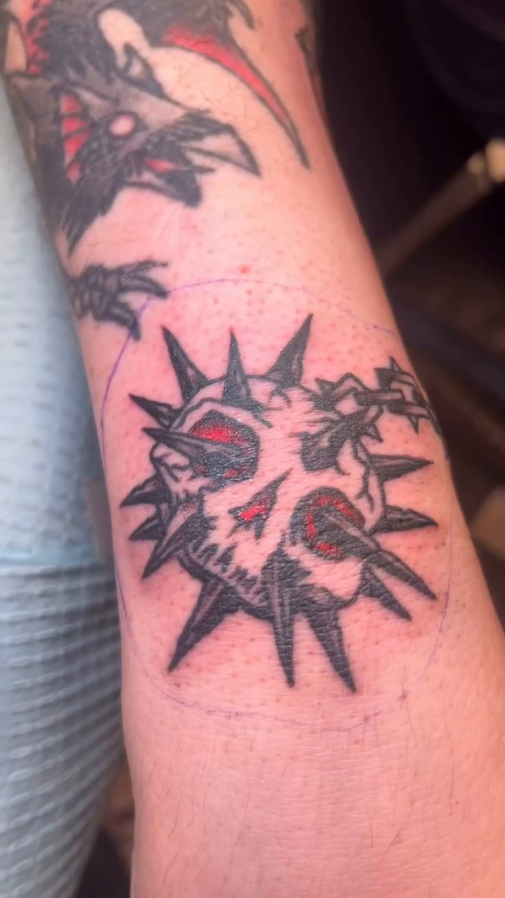 Tattoo by @swanson_tattoos — illustrative, blackwork