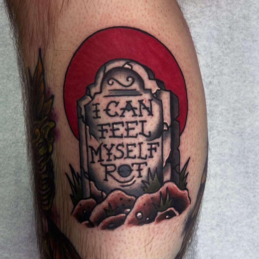 Tattoo by @rob2morrow — american_traditional, lettering_script
