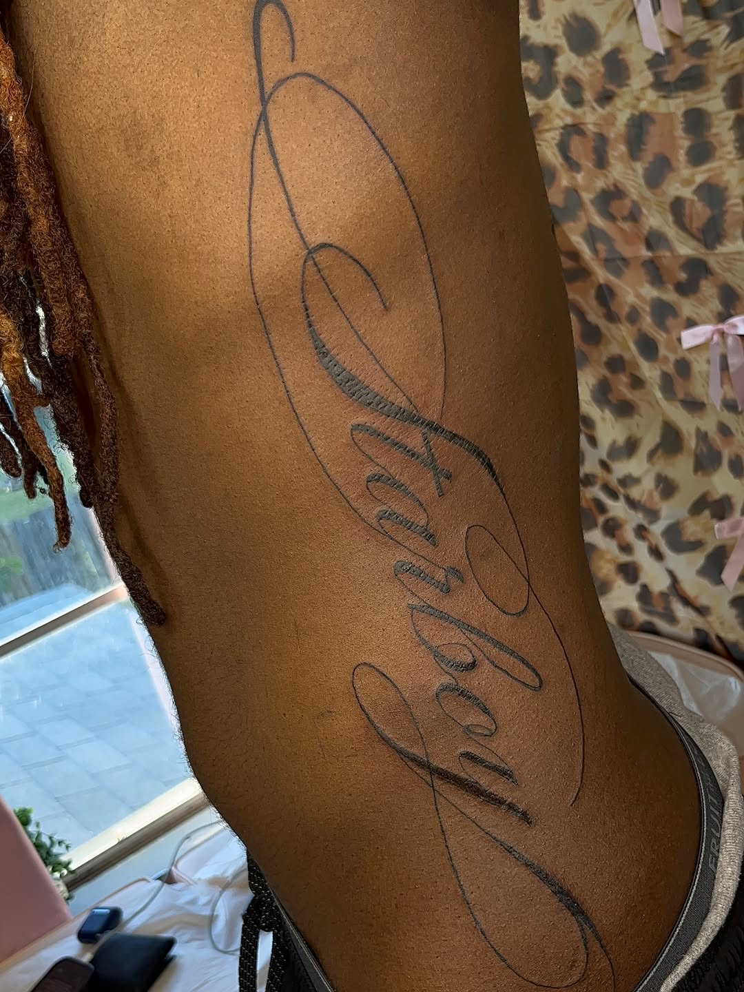 Tattoo by @xlynaeink โ lettering_script, fine_line
