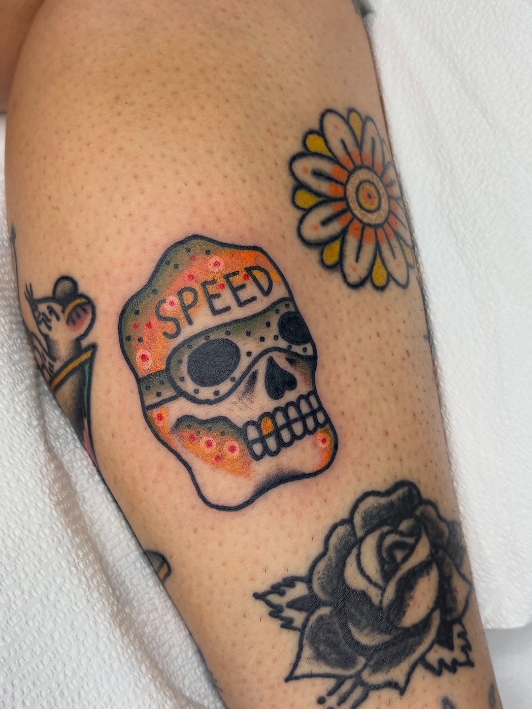 Tattoo by @mike.does.tattoos — american_traditional, lettering_script