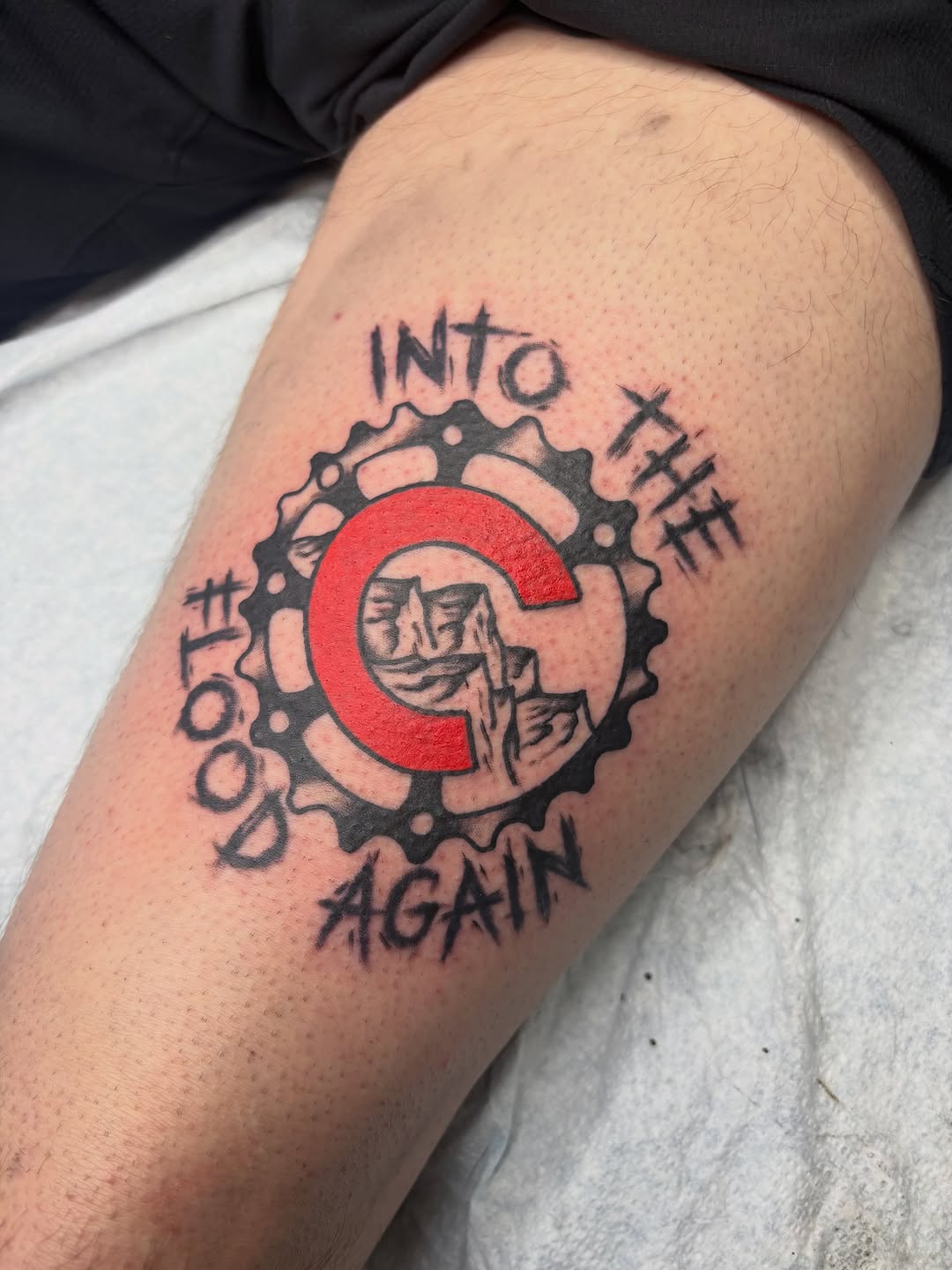 Tattoo by @mike.does.tattoos — lettering_script, blackwork