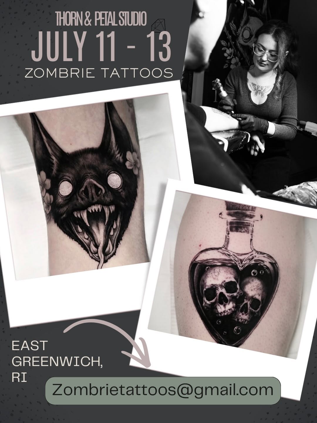 Tattoo by @zombrietattoos — blackwork, illustrative