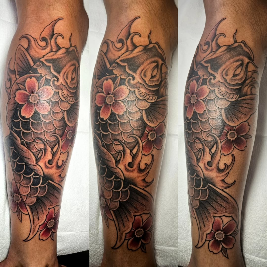 Tattoo by @ginnytattoo — japanese_irezumi, black_and_grey