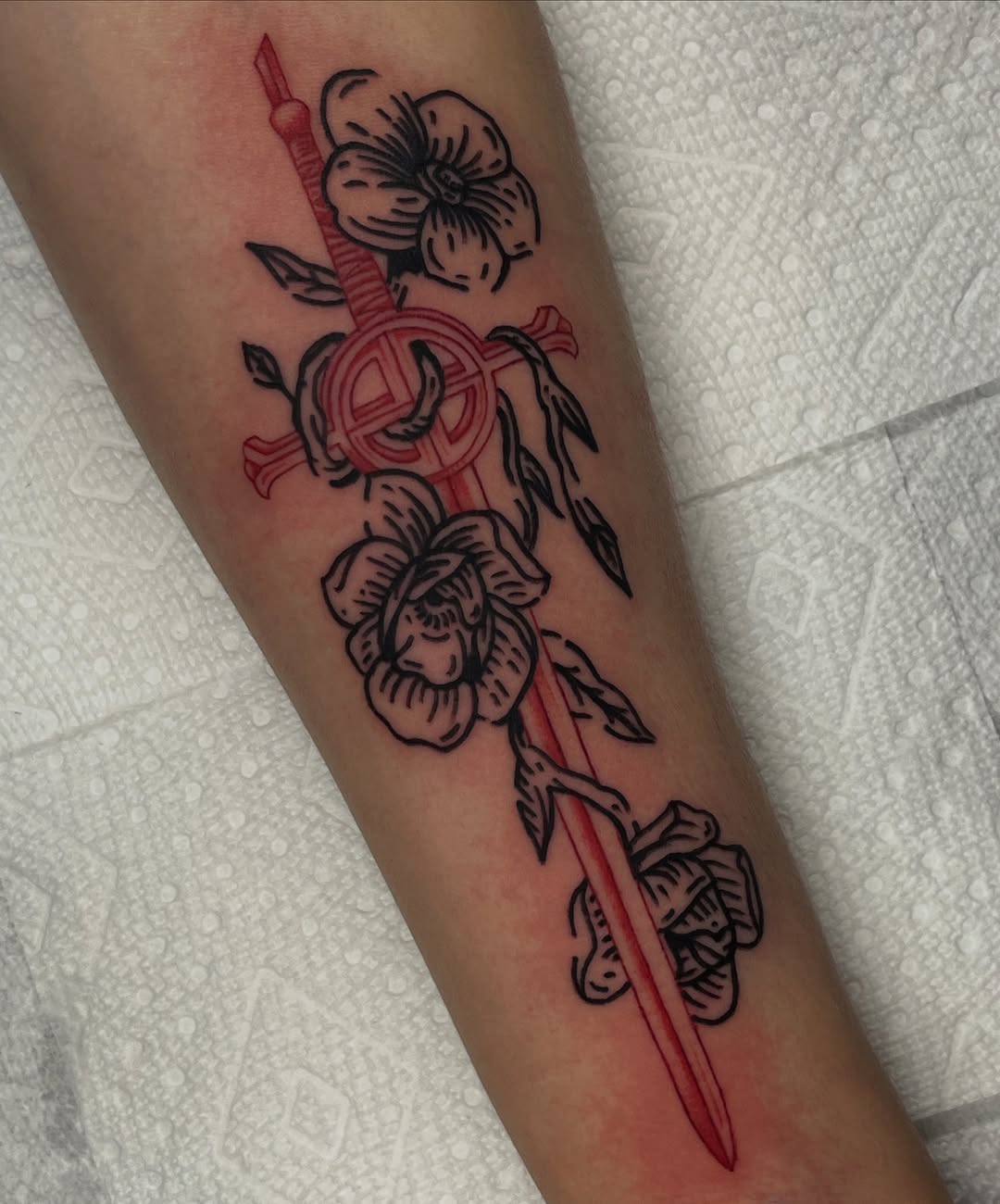 Tattoo by @augustbtattoos — illustrative, black_and_grey