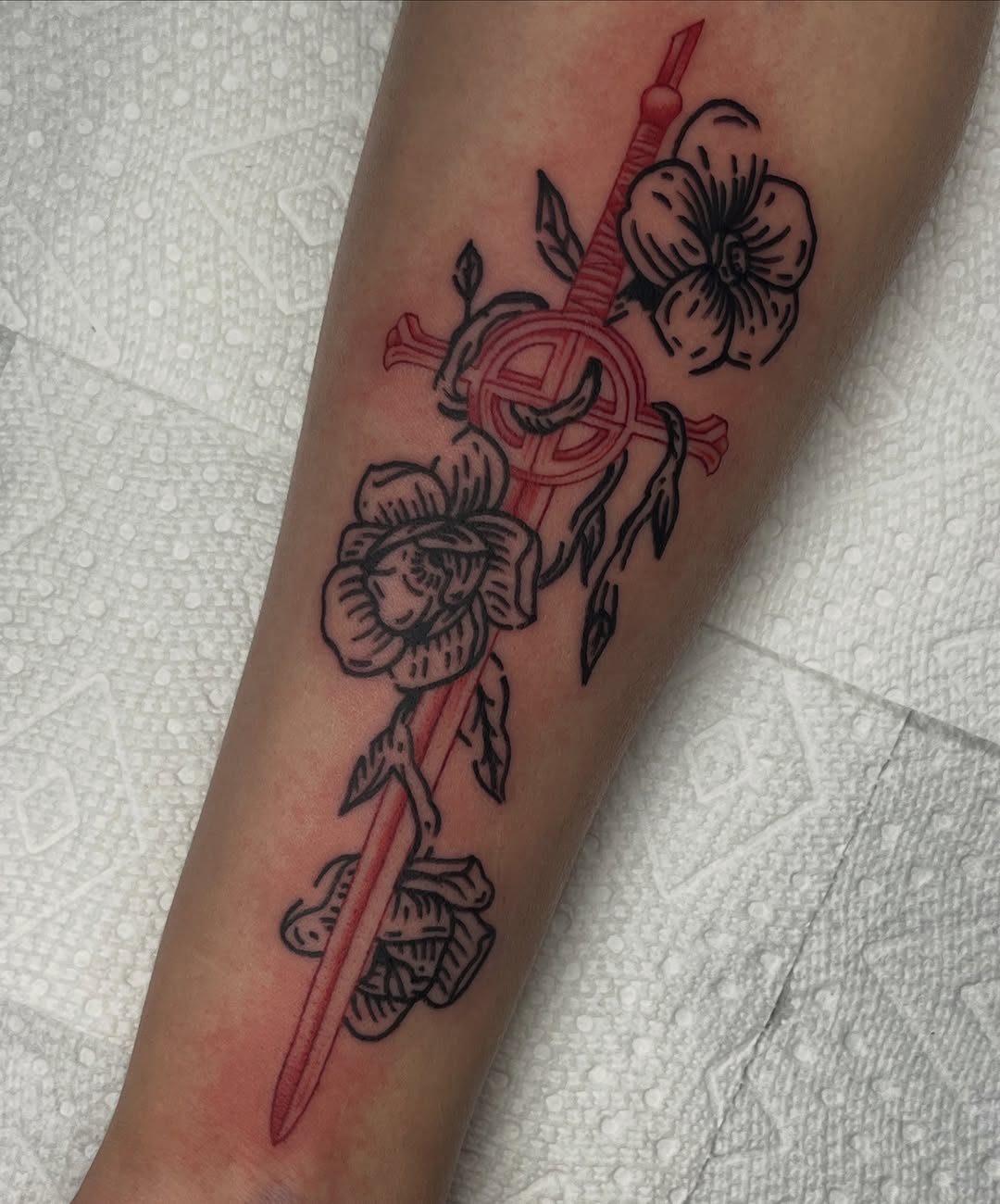 Tattoo by @augustbtattoos — illustrative, black_and_grey