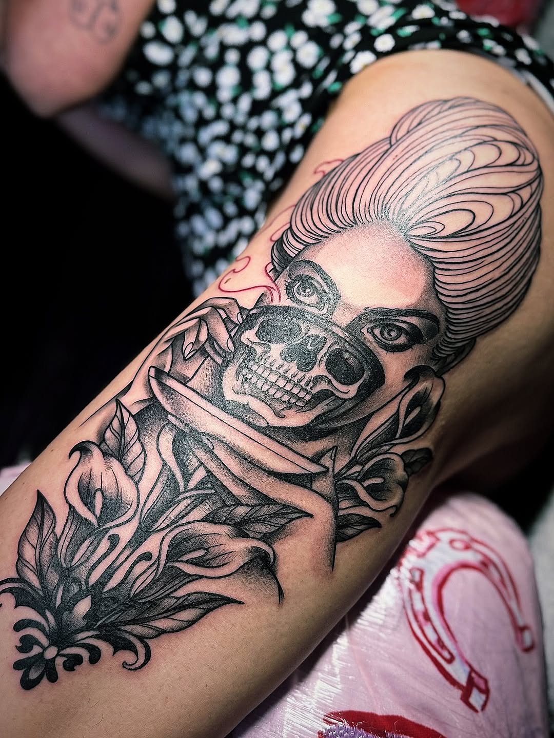 Tattoo by @dumb.blonde.tattoo โ black_and_grey, illustrative