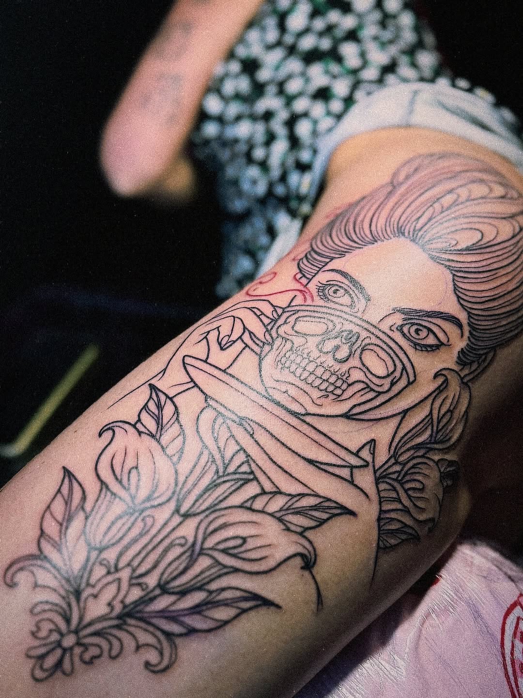 Tattoo by @dumb.blonde.tattoo โ illustrative, black_and_grey