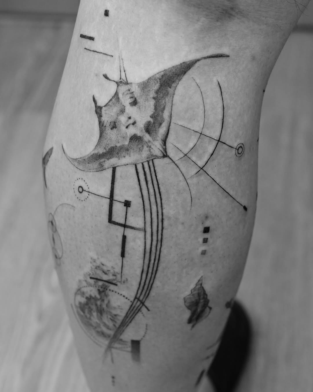 Tattoo by @arthoitam — black_and_grey, geometric