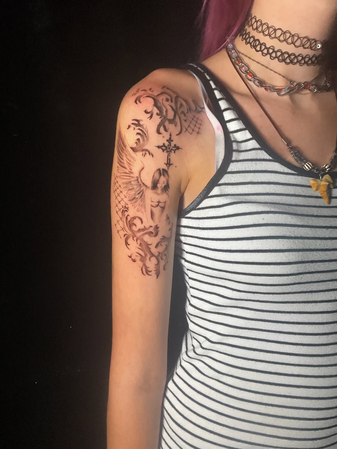 Tattoo by @indigoicarus999 — fine_line, black_and_grey