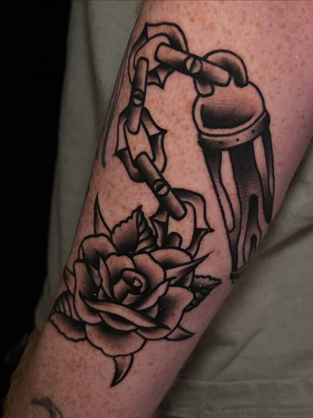 Tattoo by @backhandedculture — american_traditional, black_and_grey