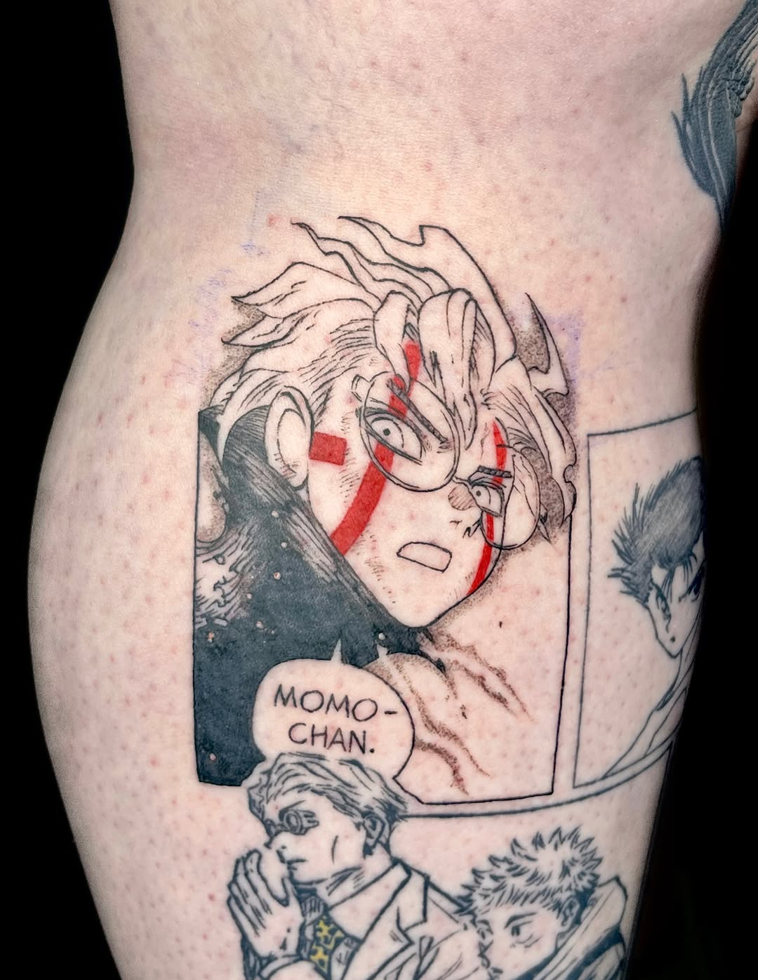 Tattoo by @changofett_tattoos — illustrative, anime