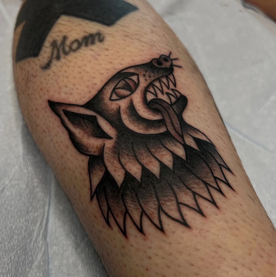 Tattoo by @gloomlacruz — american_traditional, black_and_grey