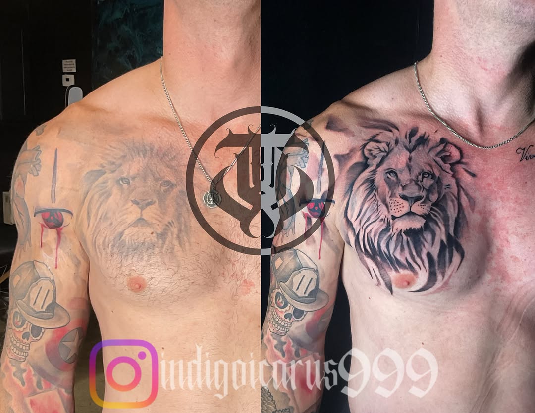 Tattoo by @indigoicarus999 — realism, black_and_grey