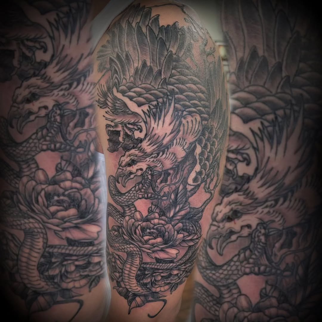 Tattoo by @jeremylaflammetattoos — japanese_irezumi, black_and_grey
