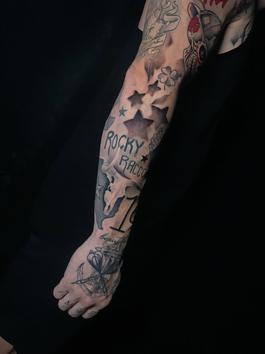 Tattoo by @indigoicarus999 — black_and_grey, lettering_script