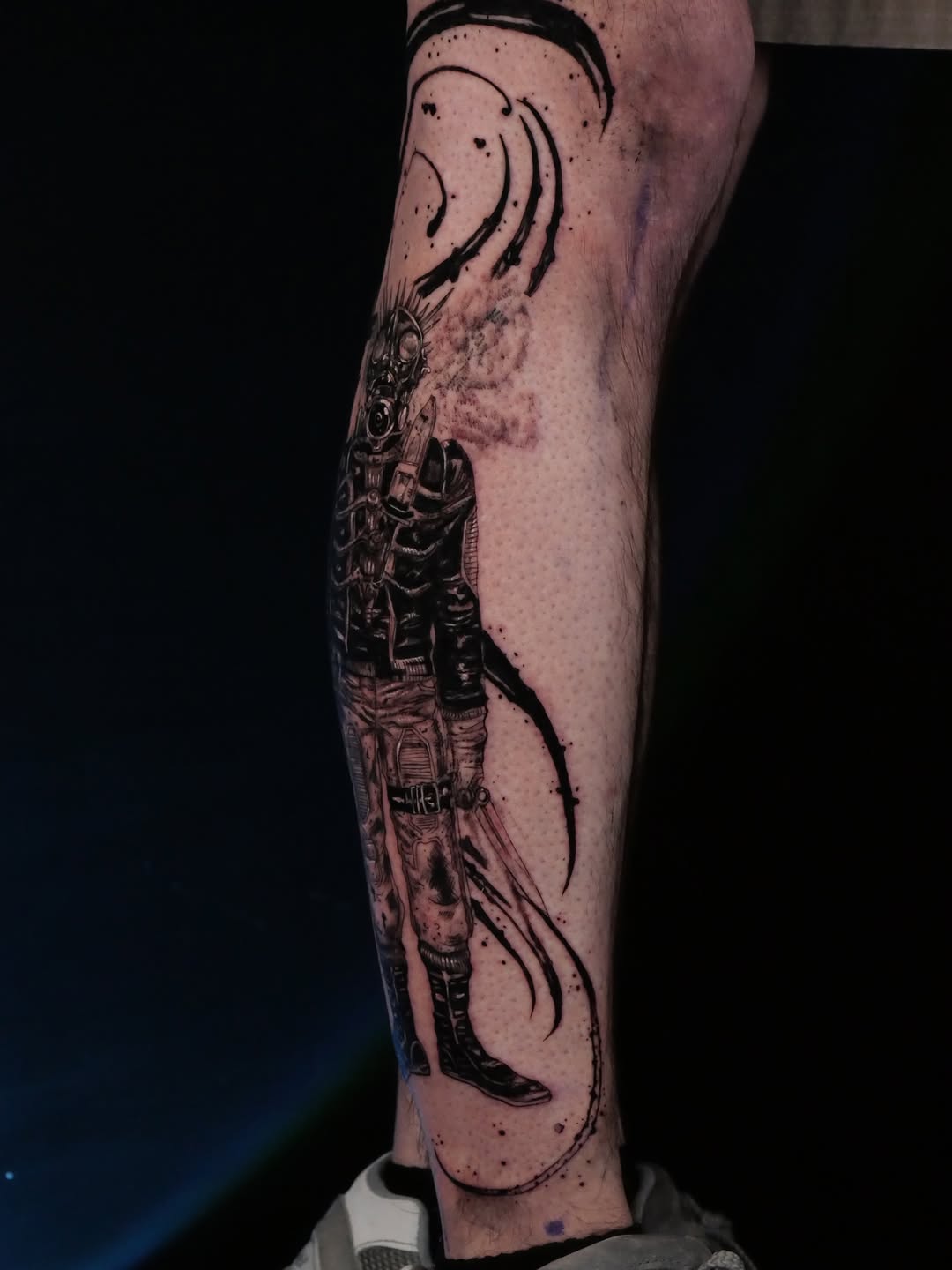 Tattoo by @eclipsedscarletart โ blackwork, illustrative