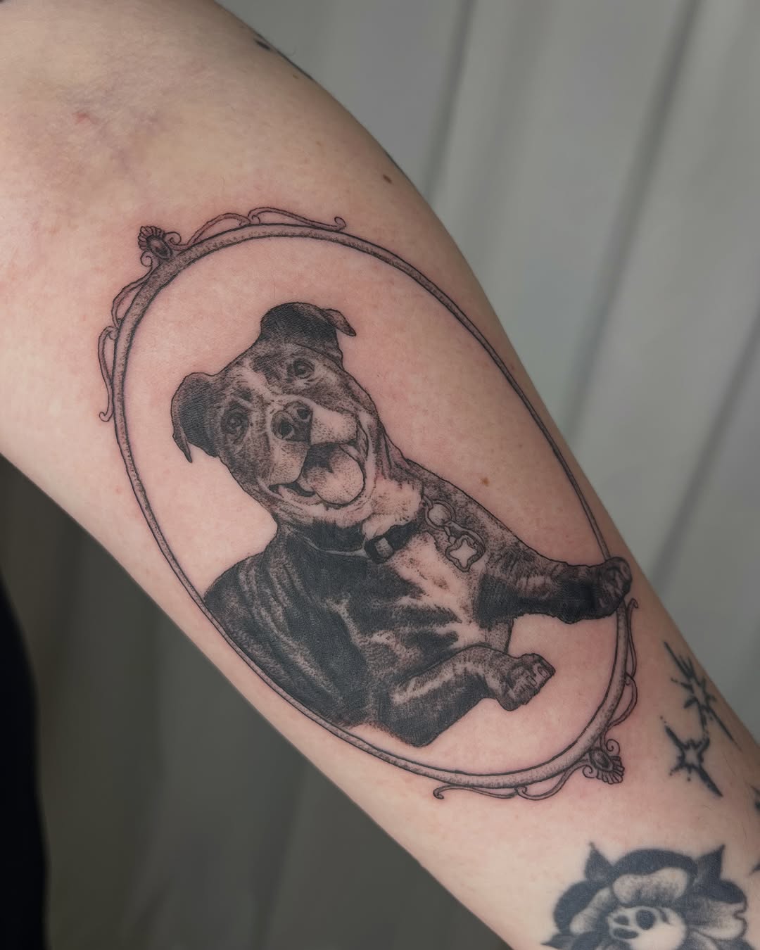 Tattoo by @bobibeanz — realism, black_and_grey