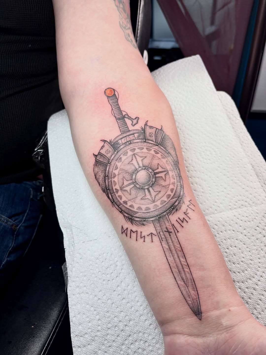 Tattoo by @charlotteannetattoos — black_and_grey