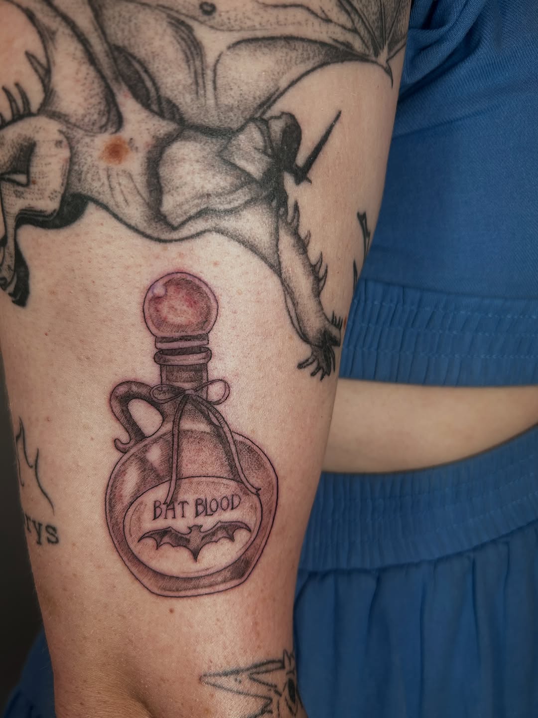 Tattoo by @nomadic.designs β black_and_grey, lettering_script