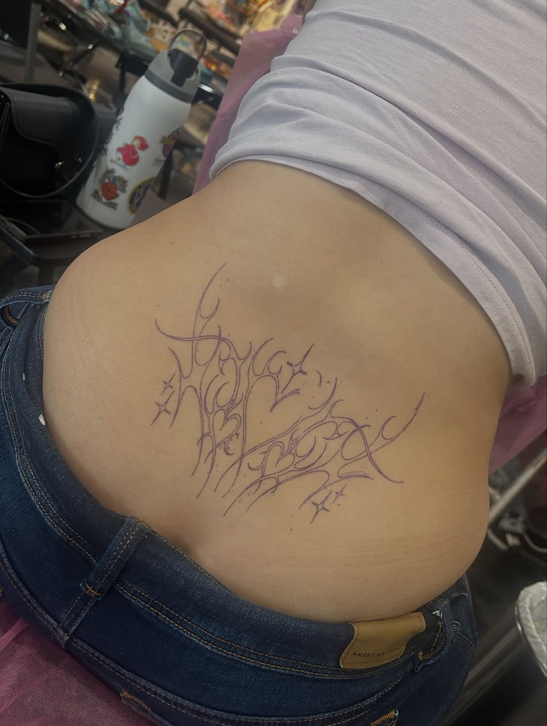 Tattoo by @kandi.kasket โ lettering_script, fine_line
