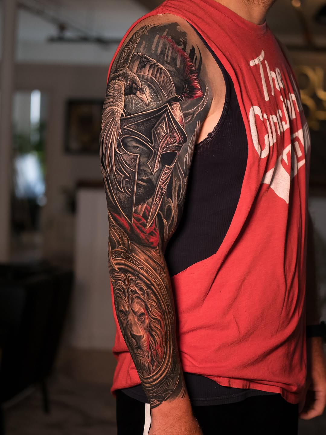 Tattoo by @chrispowelltattoos — realism, black_and_grey