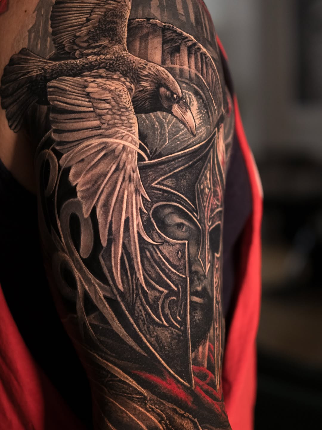 Tattoo by @chrispowelltattoos — realism, black_and_grey