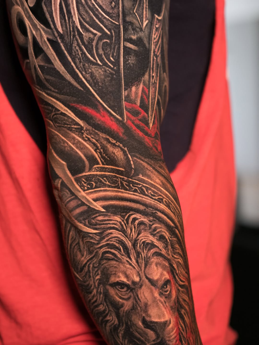 Tattoo by @chrispowelltattoos — realism, black_and_grey