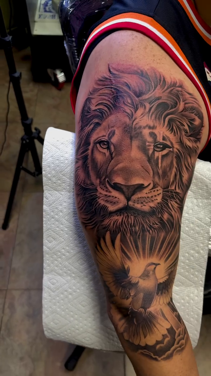 Tattoo by @chris_tattoo87 — realism, black_and_grey