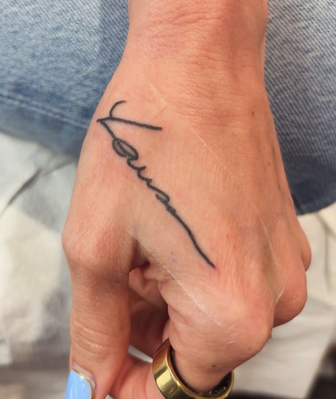 Tattoo by @chrisprincejr — lettering_script, fine_line