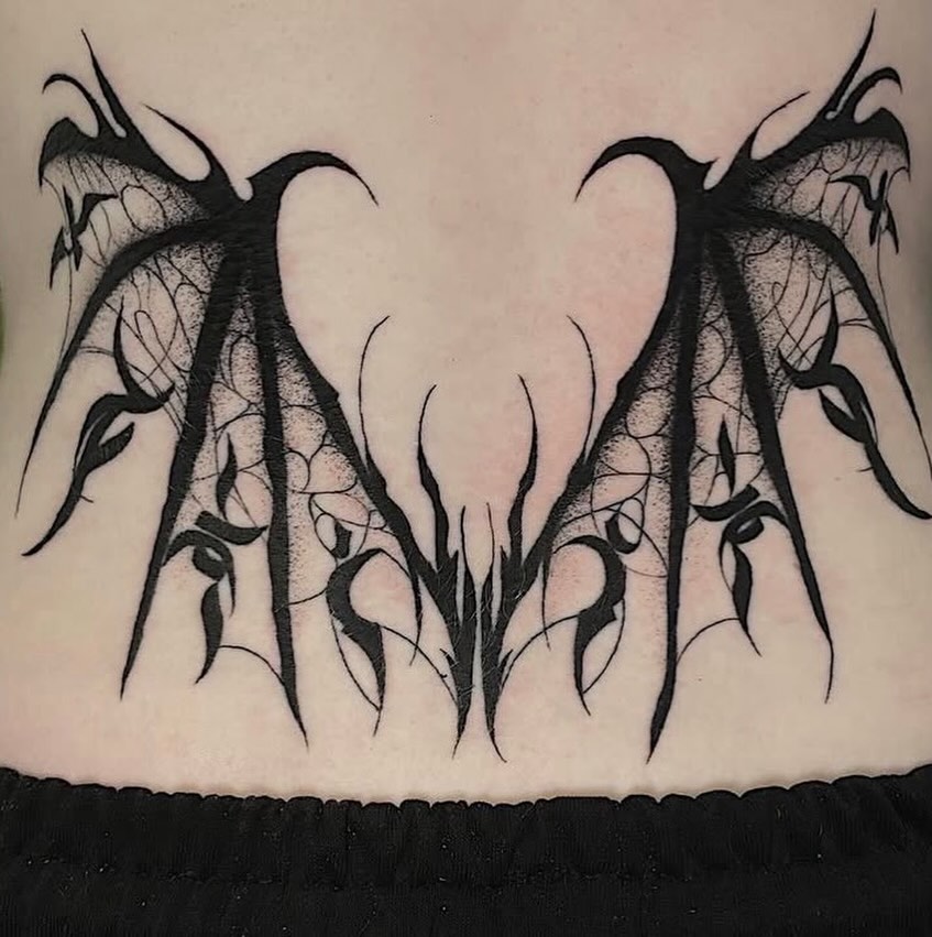 Tattoo by @alexztats — blackwork, ornamental