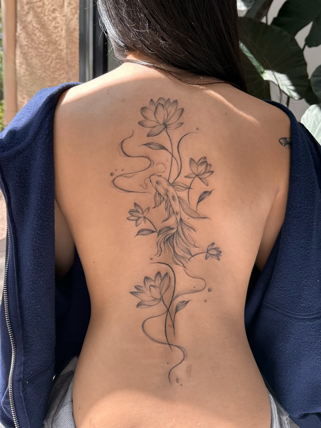 Tattoo by @pomaikai.artistry — fine_line, black_and_grey