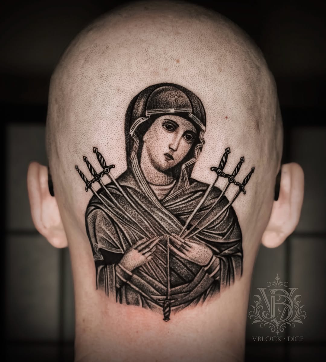 Tattoo by @vblock.dice β black_and_grey, realism
