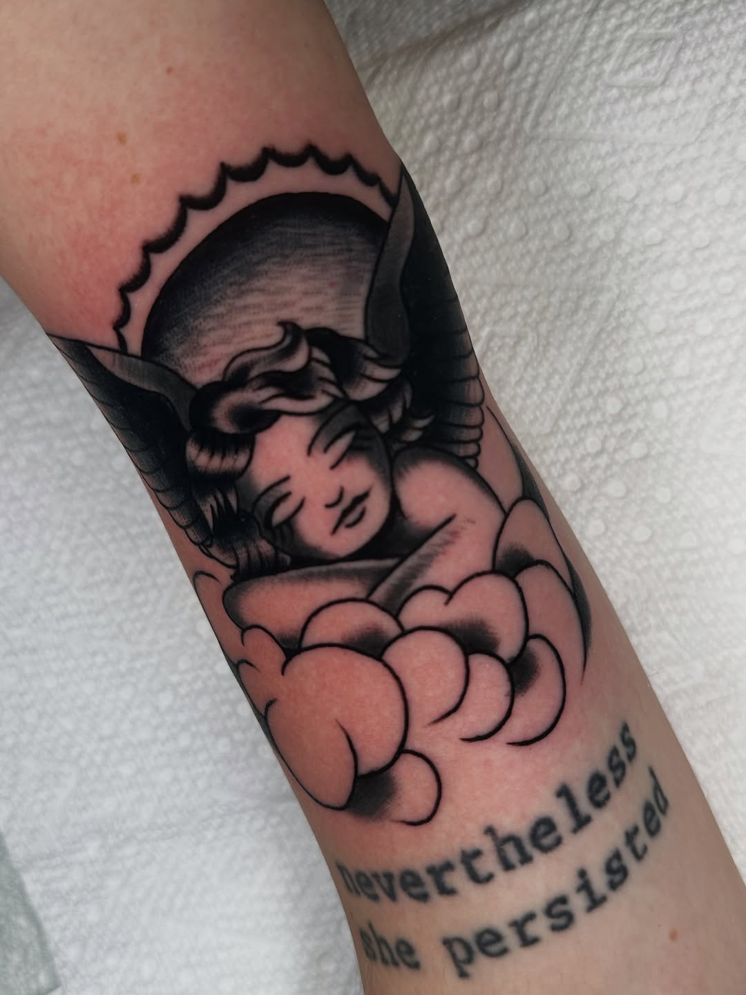 Tattoo by @spenceytattoos — american_traditional, black_and_grey