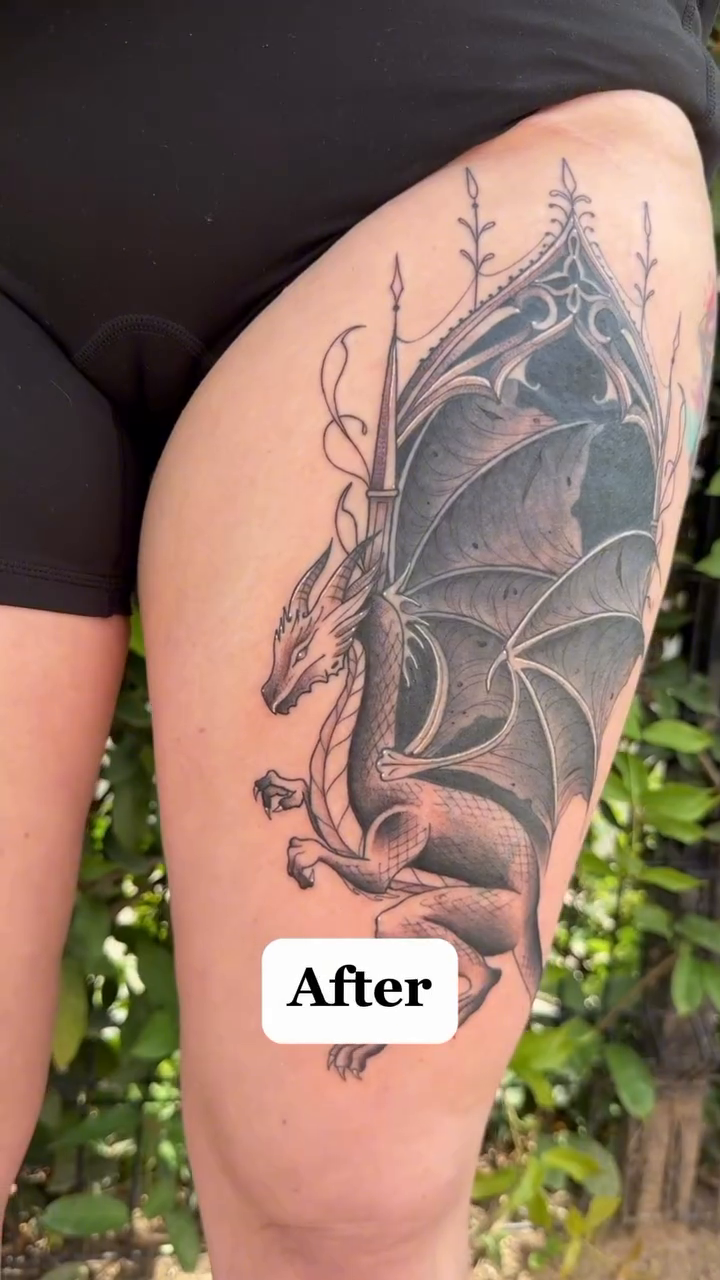 Tattoo by @kail.tattoos — black_and_grey, illustrative