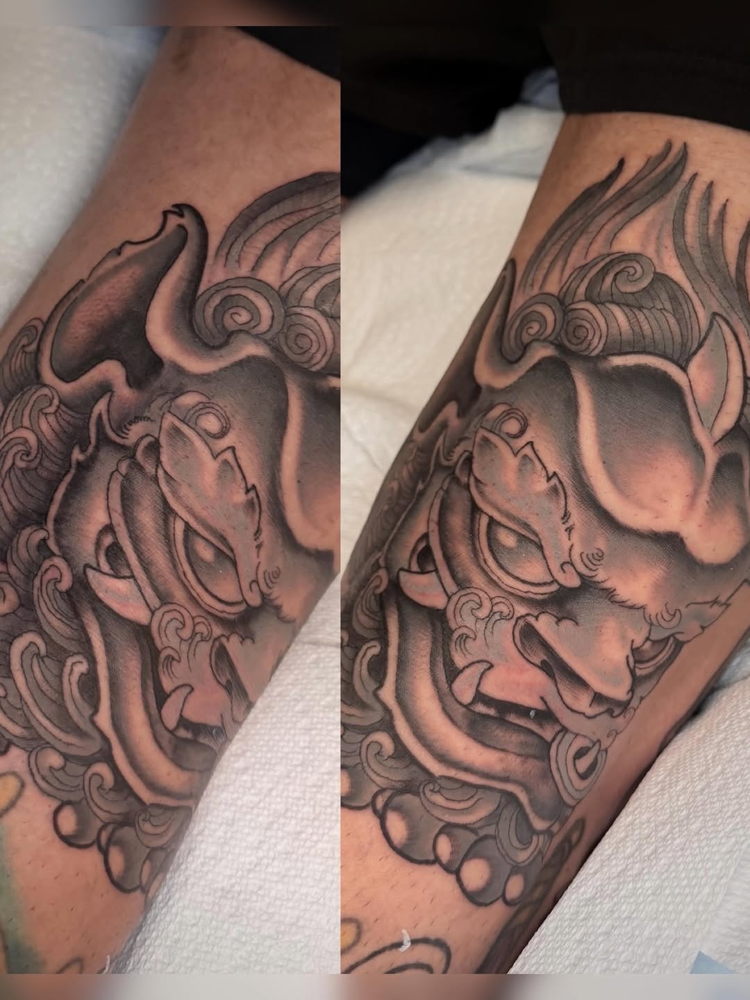 Tattoo by @alyssaquick__ — japanese_irezumi, black_and_grey