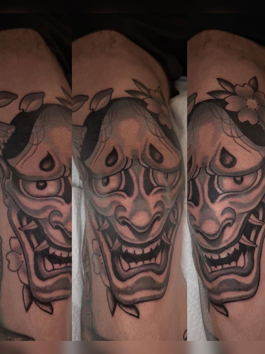 Tattoo by @alyssaquick__ — japanese_irezumi, black_and_grey