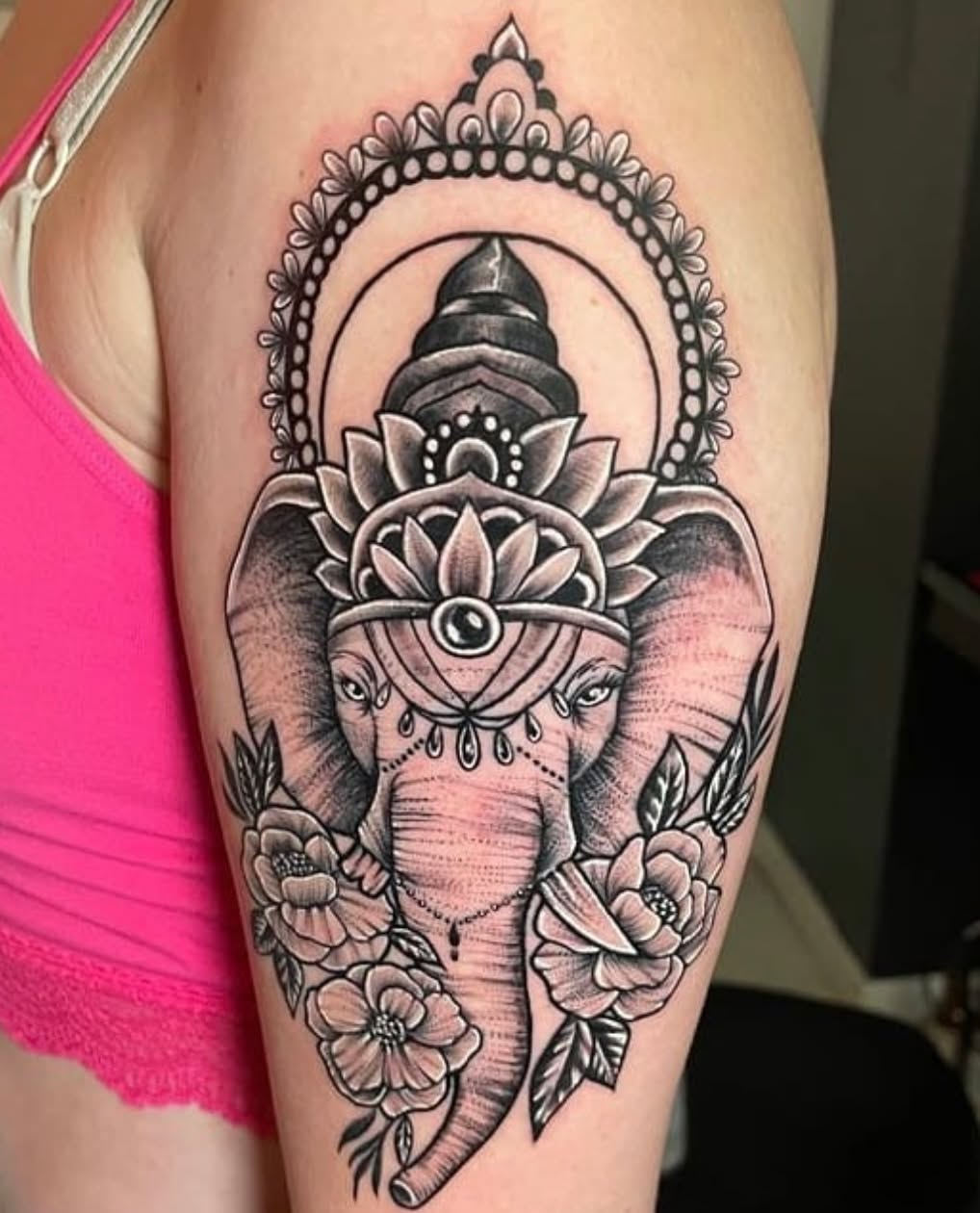 Tattoo by @jonnyriostattoo — black_and_grey, ornamental