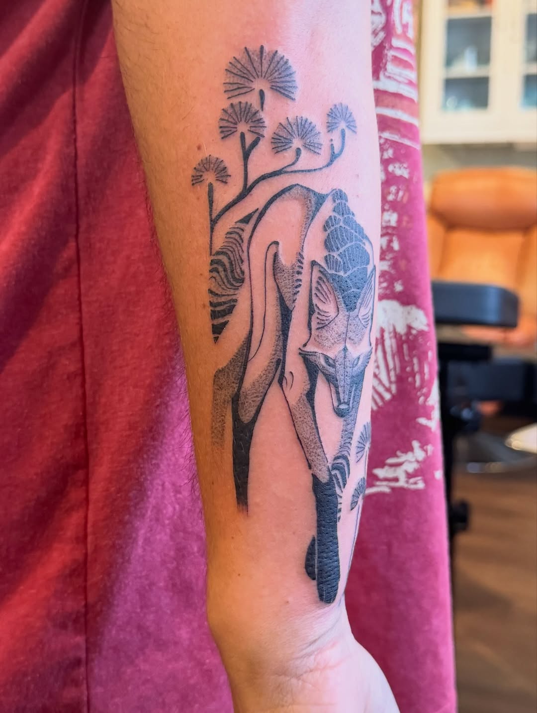 Tattoo by @artem.tattoos — black_and_grey, dotwork