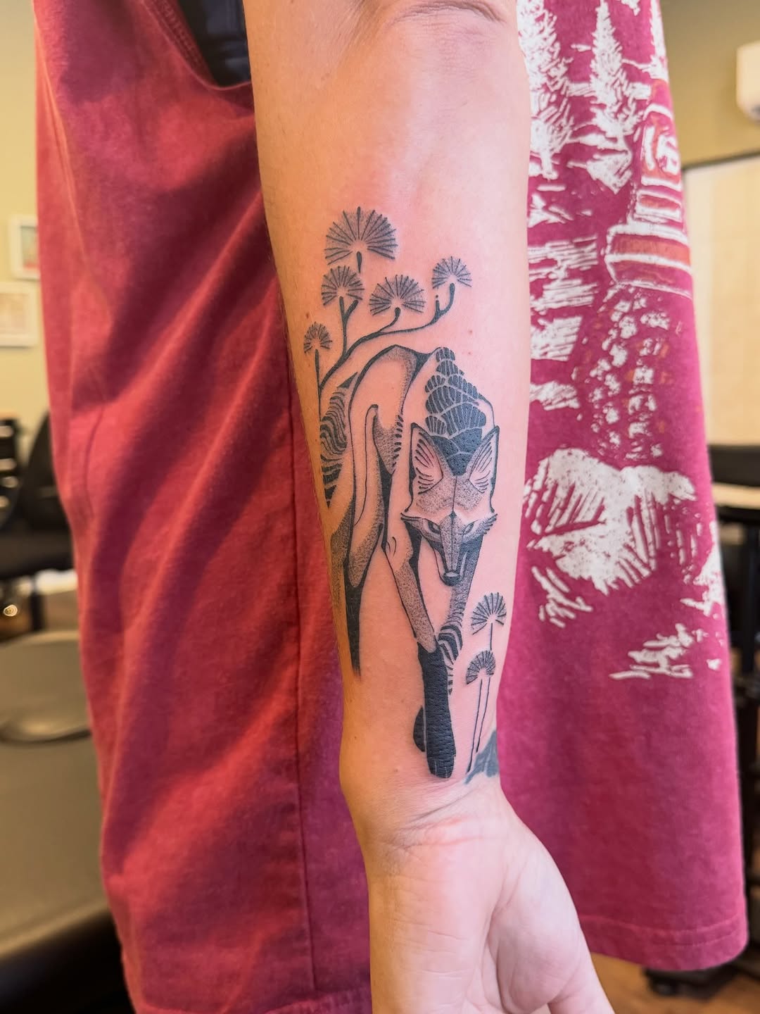 Tattoo by @artem.tattoos — dotwork, black_and_grey