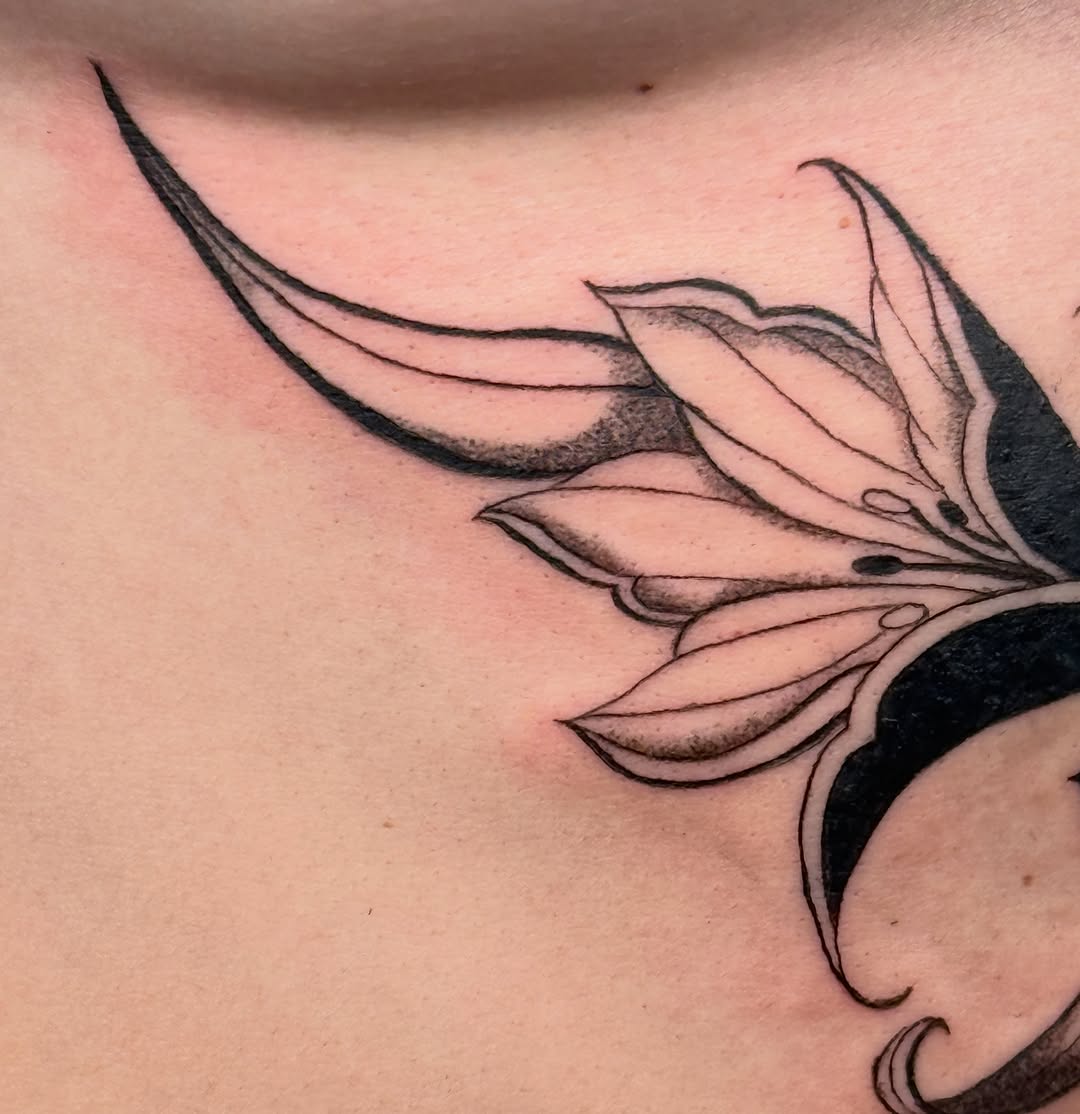 Tattoo by @inkbysana — black_and_grey, ornamental
