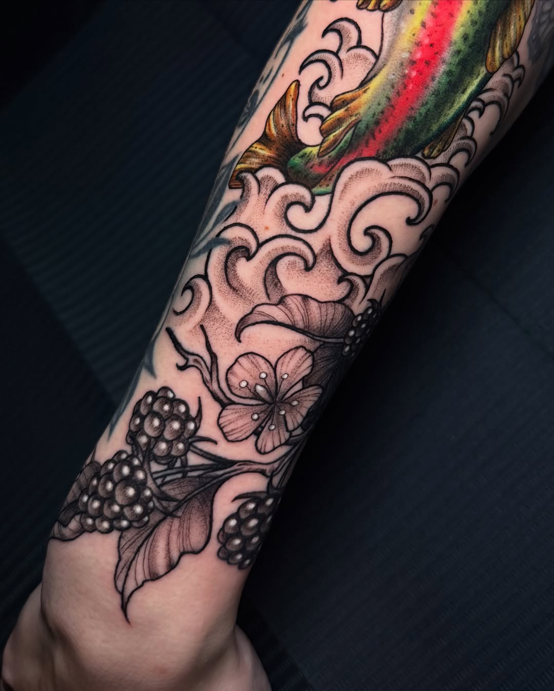 Tattoo by @dogtoothtattoos — japanese_irezumi, black_and_grey