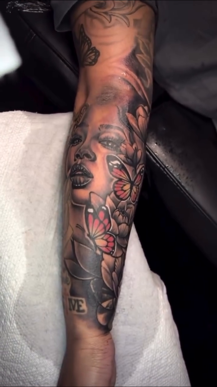 Tattoo by @larrytattooartist — black_and_grey, realism