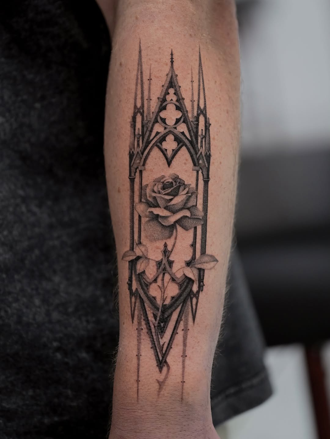 Tattoo by @domcozzaart — black_and_grey, ornamental