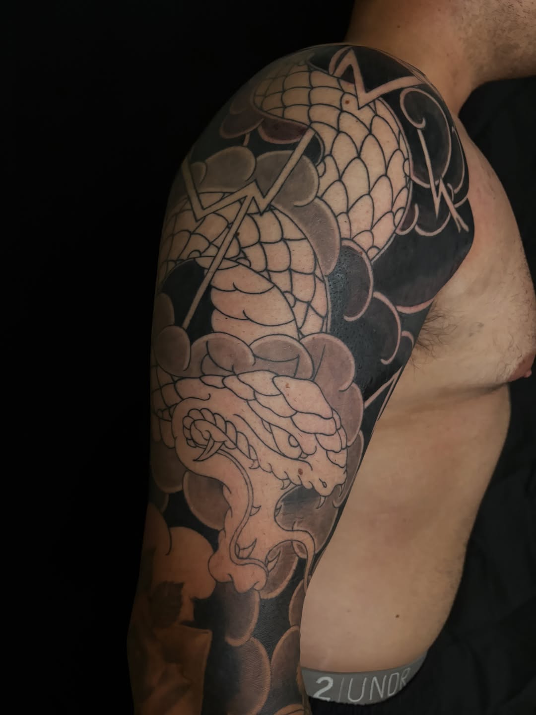 Tattoo by @z.hendrickson — japanese_irezumi, black_and_grey
