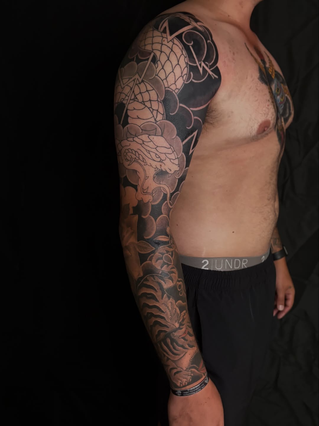 Tattoo by @z.hendrickson — japanese_irezumi, black_and_grey