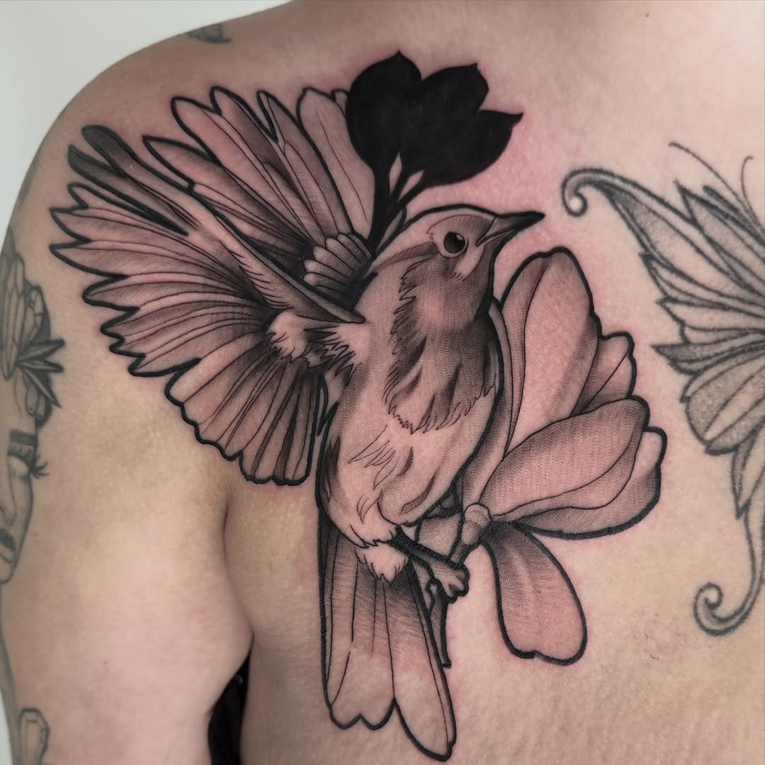 Tattoo by @doublescribbles — black_and_grey, realism