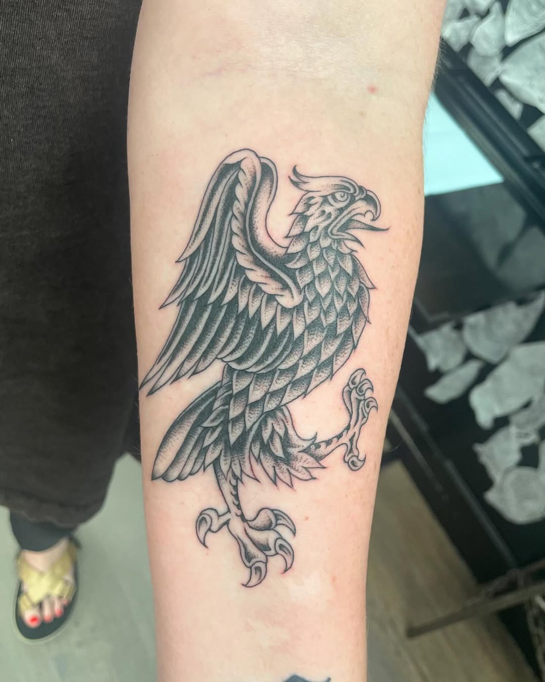 Tattoo by @brayden_p_tattoo — black_and_grey
